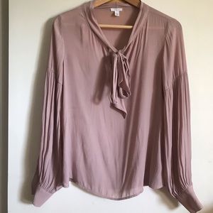 Blouse n beautiful Mauve sheer with bow
